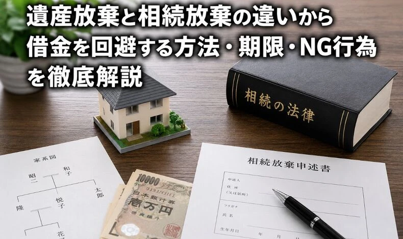 画像5393：遺産放棄と相続放棄の違いから借金を回避する方法・期限・NG行為を徹底解説