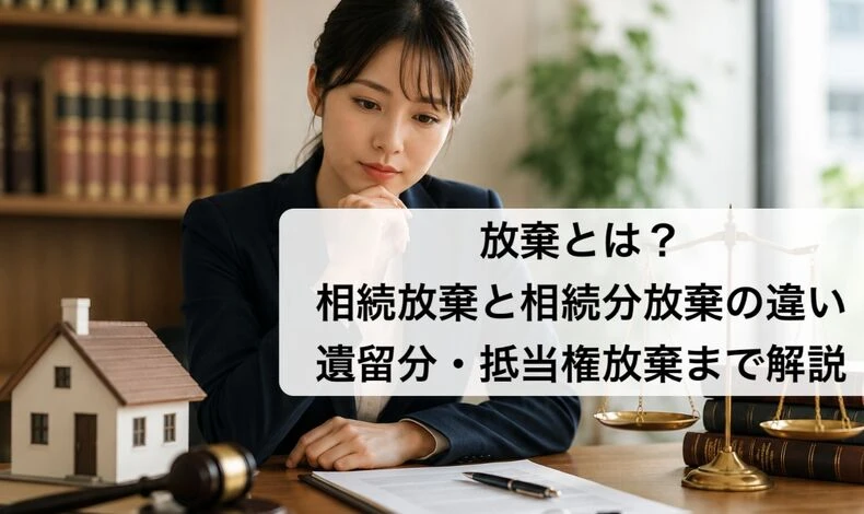 画像5453：放棄とは？相続放棄と相続分放棄の違い、遺留分・抵当権放棄まで解説